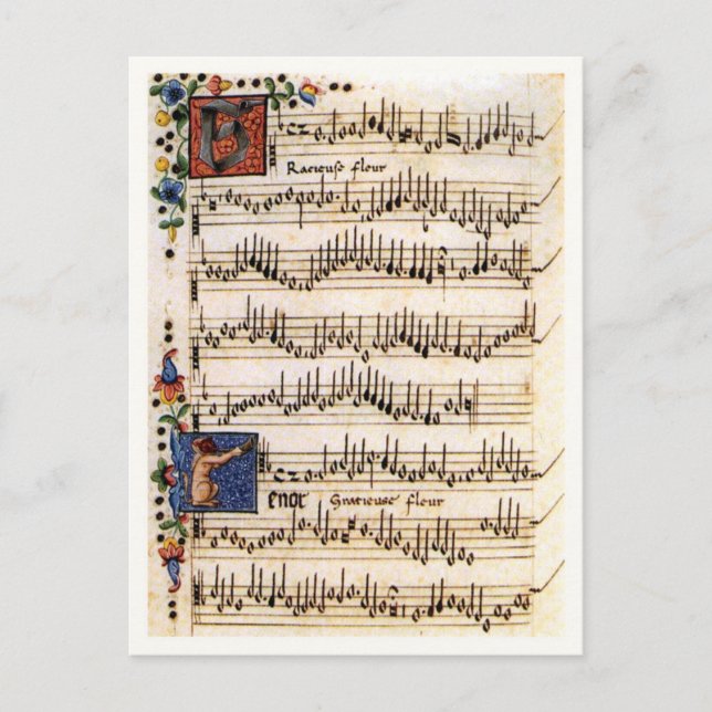 Canzoniere för tre och fyra röster vykort (Framsida)