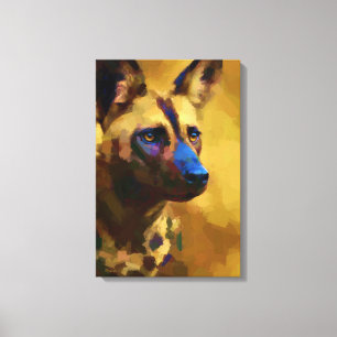 Cão Selvagem Africano Arte Canvastryck