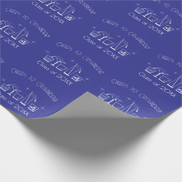 Cap and Cocktail Graduation Party Blue Presentpapper