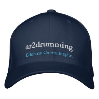 CAP: ar2|drumming - Education. Skapa. Inspire. Broderad Keps