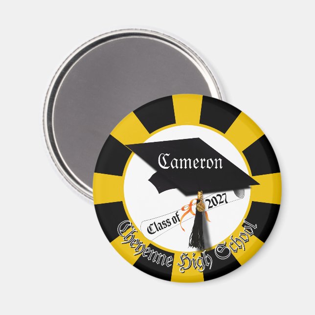 Cap Examensbevis Klass 2027 Examen Magnet (Front/Back)