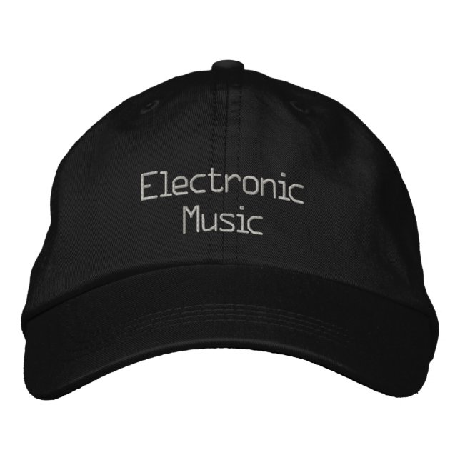 Cap för Electronic Music Baseball Broderad Keps (Framsida)