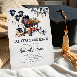 Cap Gown BBQ Down Graduation Inbjudningar