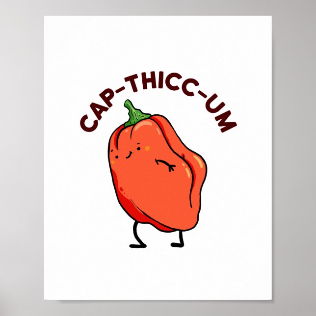 Cap-thicum Capsicum Pepper Pun Poster (Framsidan)