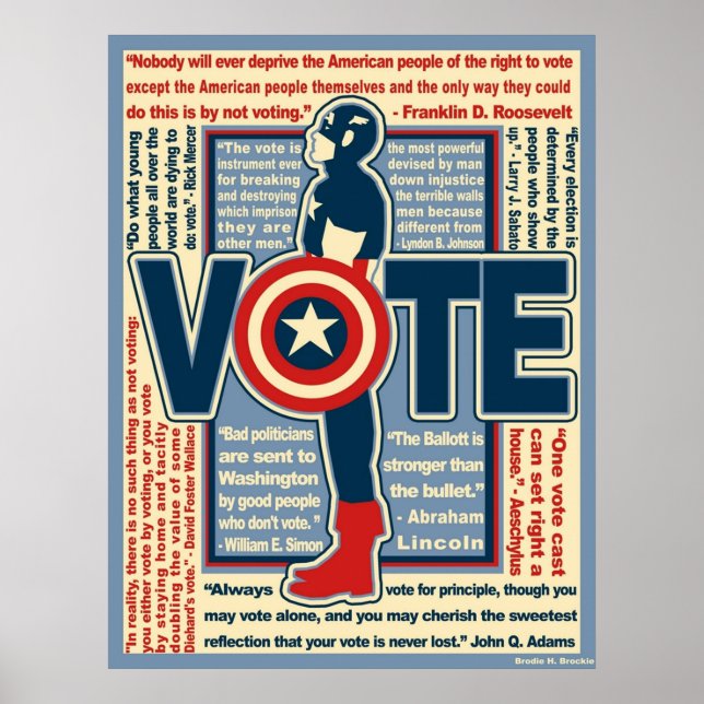 Cap vill att du röstar poster (Framsidan)