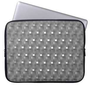 Capa de Laptop, quadrados brancos e placas cinza Laptop Fodral