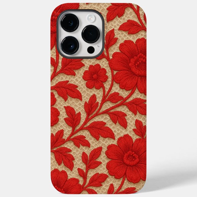 capa para celular Floral Vermelho em design  (Baksida)