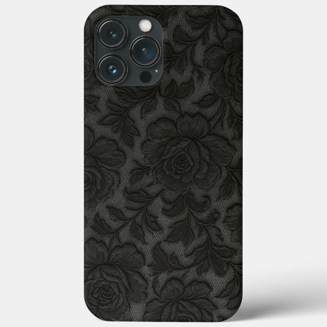CAPA PARA  CELULAR Renda floral em preto desing (Baksida)