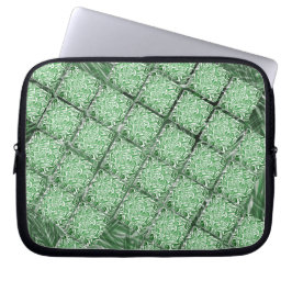 Capa simula peças cerâmica pequena, verde laptop fodral