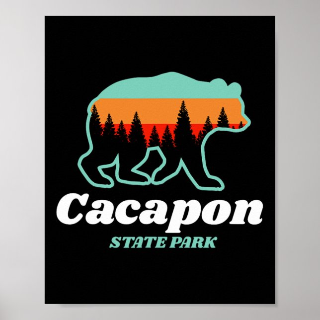 Capacon State Park West Virginia Bear Summer  Poster (Framsidan)