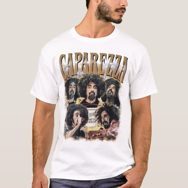 Caparezza - italiensk rappare t shirt (Framsida)