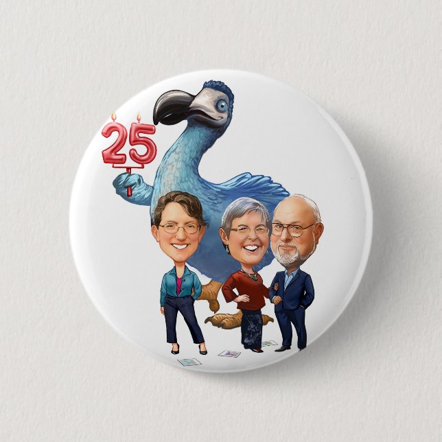 Capclave 25-årsjubileum Button Knapp (Framsida)