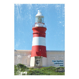 Cape Agulhas fyr 1849 Fototryck