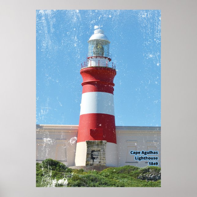 Cape Agulhas Lighthouse 1849 Poster (Framsidan)