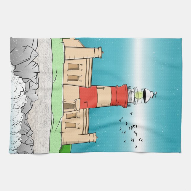 Cape Agulhas Lighthouse Kökshandduk (Horisontell)