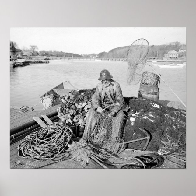 Cape Ann Fiskare, 1905. Gammalt fotografi Poster (Framsidan)