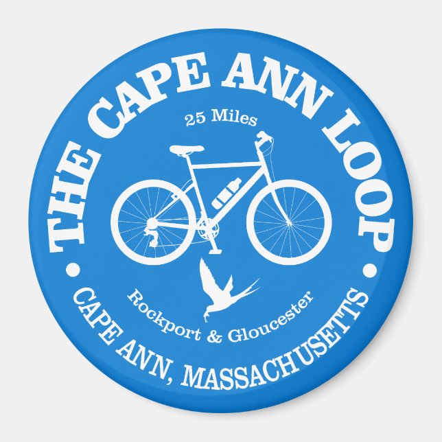 Cape Ann Loop (cykling) Magnet (Framsidan)