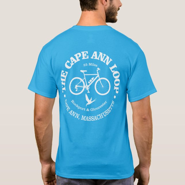 Cape Ann Loop (cykling) T Shirt (Baksida)