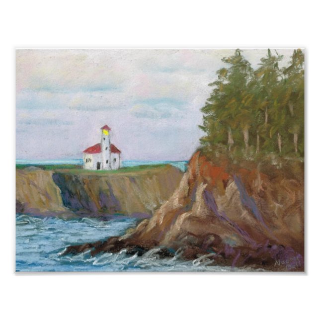Cape Arago Lighthouse Fototryck (Framsidan)