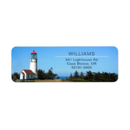 Cape Blanco Lighthouse Returadress Etikett