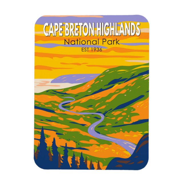 Cape Breton Highlands National Park Canada Travel Magnet (Vertikal)