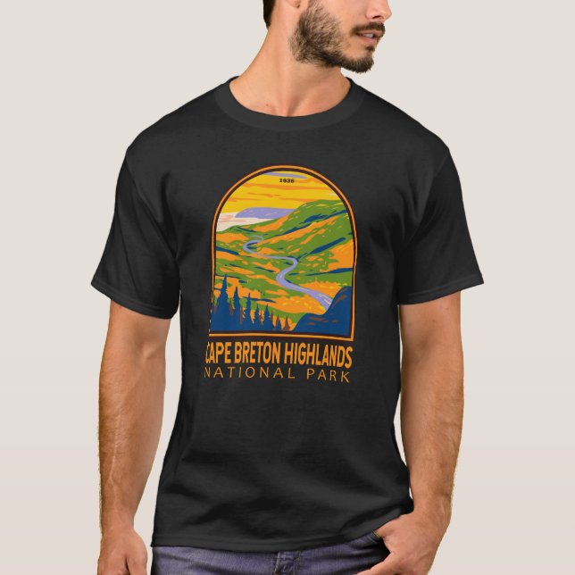 Cape Breton Highlands National Park Canada Travel T Shirt (Framsida)