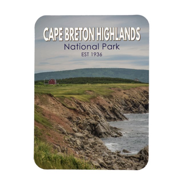 Cape Breton Highlands National Park Canada Vintage Magnet (Vertikal)