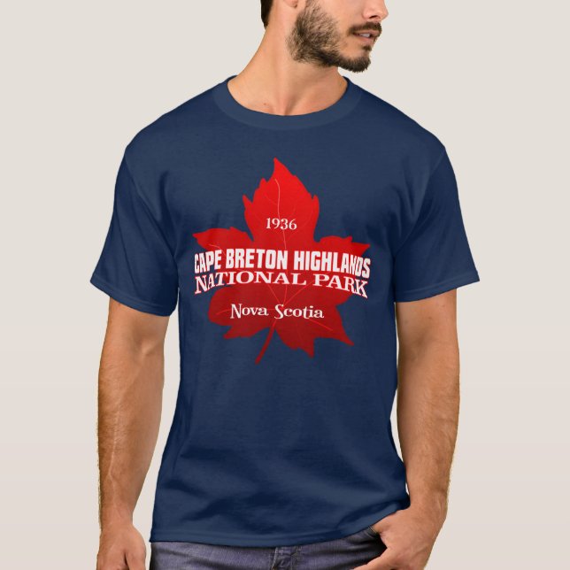 Cape Breton Highlands NP (Maple löv) T Shirt (Framsida)