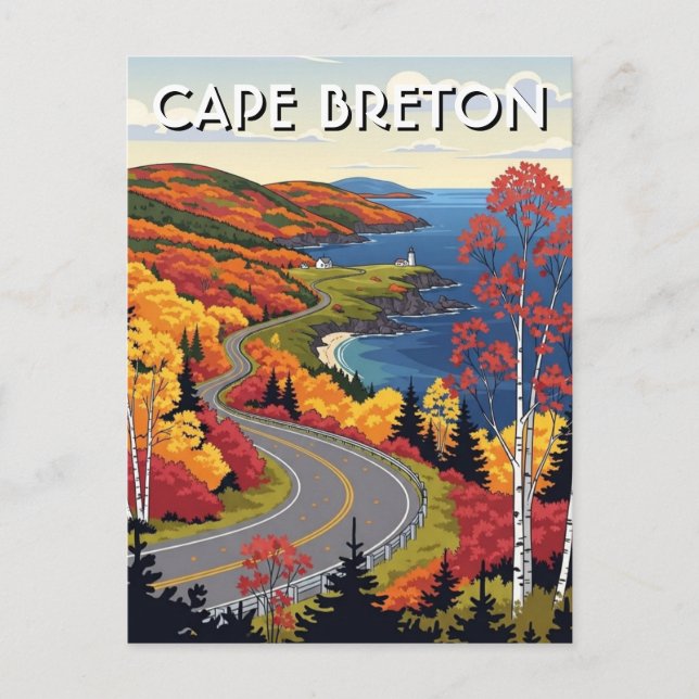 Cape Breton Island Canada Wildflowers Vykort (Framsida)