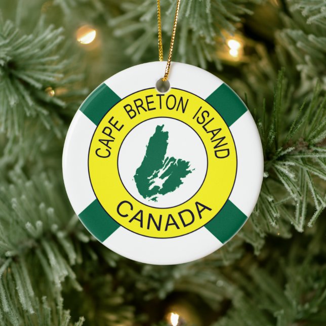 Cape Breton Island Flagga (inofficiell), Nova Scot Julgransprydnad Keramik (Träd)