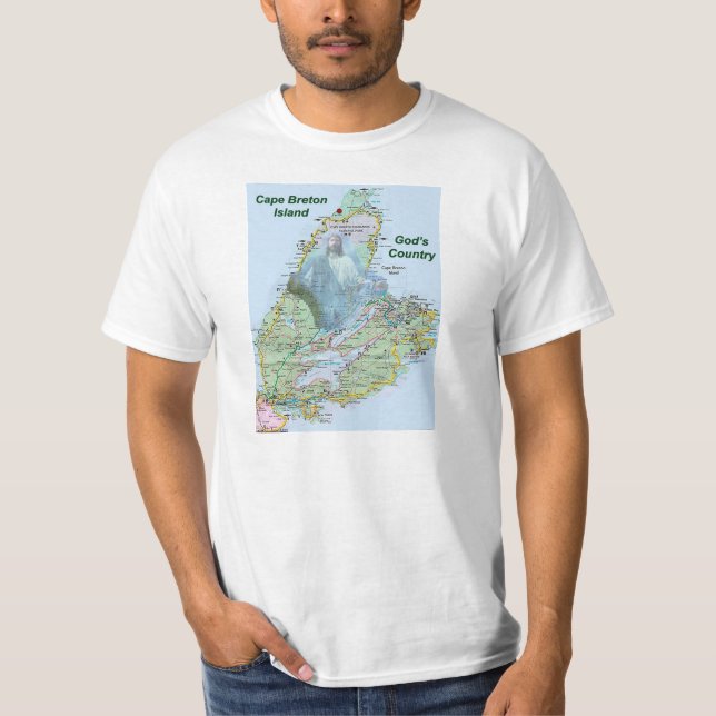 Cape Breton Island Gods Land t-skjorta Tee Shirt (Framsida)