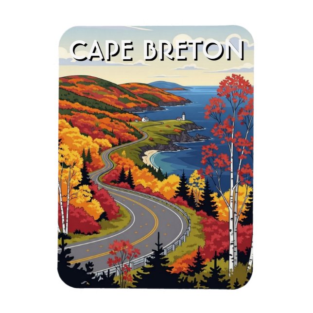 Cape Breton Island Kanada Vildblommor Magnet (Vertikal)