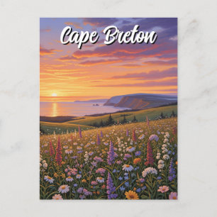 Cape Breton Island Kanada Wildblommor Sunset Vykort