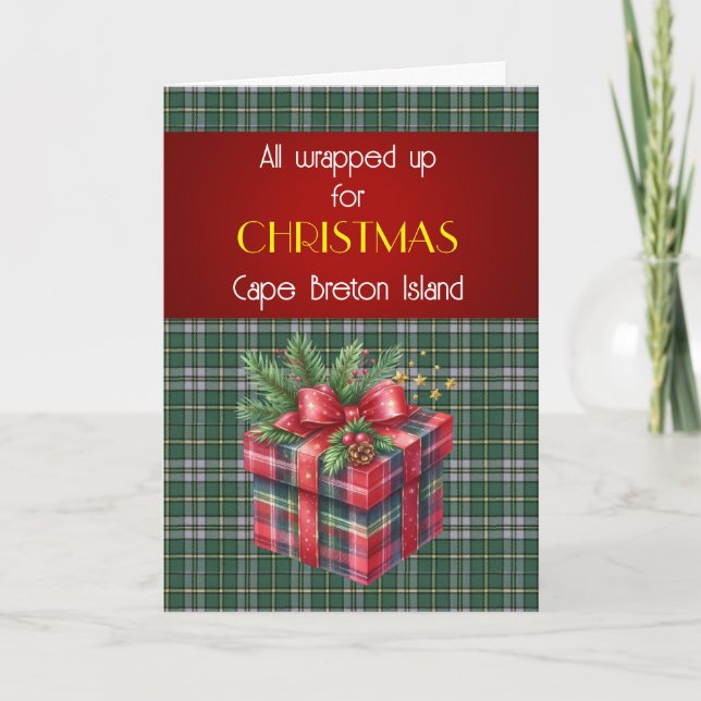 Cape Breton Provincial Tartan Holiday Card Helgkort (Framsida)