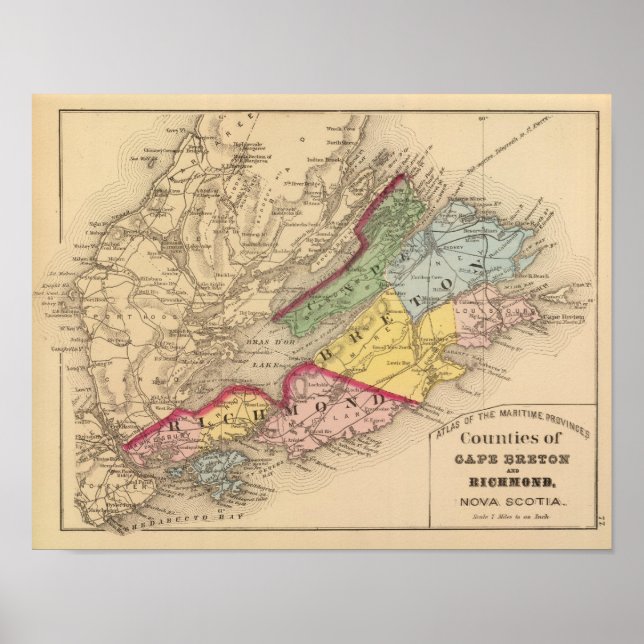 Cape Breton, Richmond County, NS Poster (Framsidan)