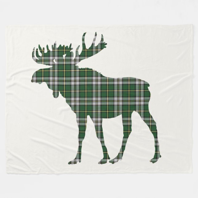 Cape Breton Tartan Anpassningsbar Moose grönt Play Fleecefilt (Framsidan (Horisontell))