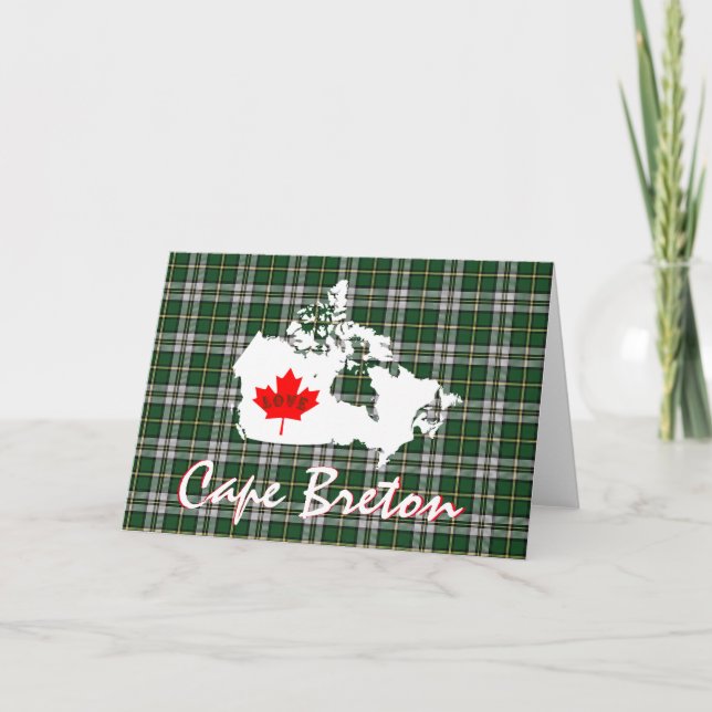Cape Breton tartan Customize Kärlek Canada-kort Helgkort (Framsida)