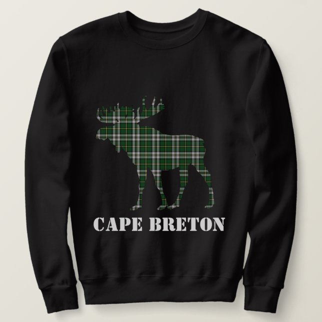 Cape Breton Tartan plaid anpassade shirt Lång Ärmad Tröja (Design framsida)