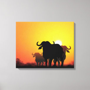 Cape Buffalo Canvastryck