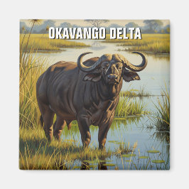 Cape Buffalo i Okavango Delta Botswana Magnet