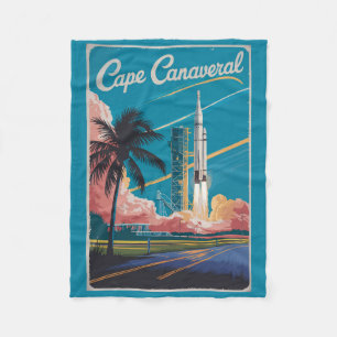 Cape Canaveral Florida Illustration Resa Konst Fleecefilt