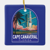 Cape Canaveral Florida Illustration Travel Art