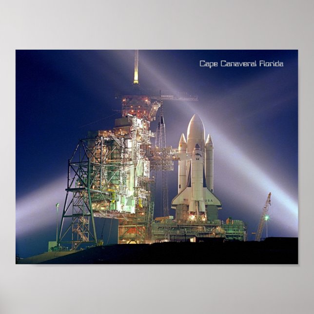 Cape Canaveral Florida Rocket Launch Poster (Framsidan)