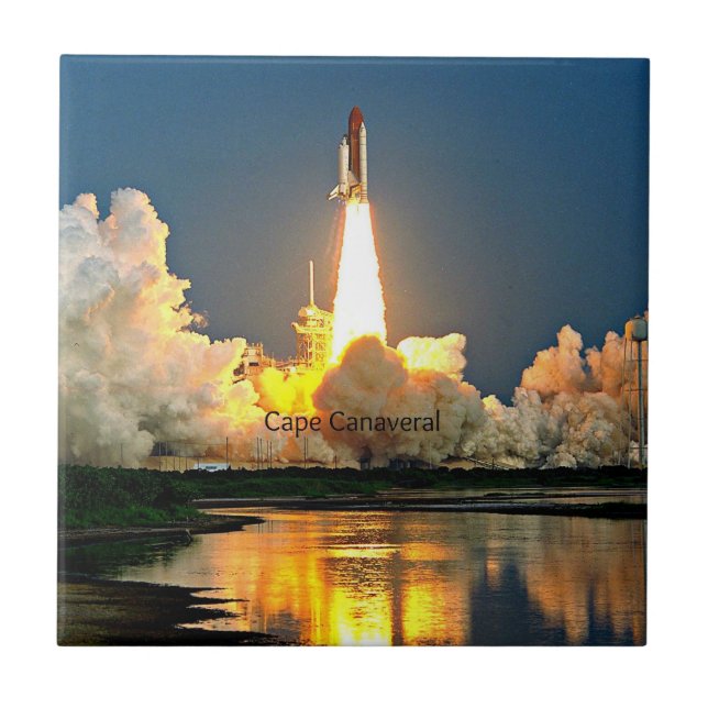 Cape Canaveral Florida uppskjutningsramp Kakelplatta (Framsidan)