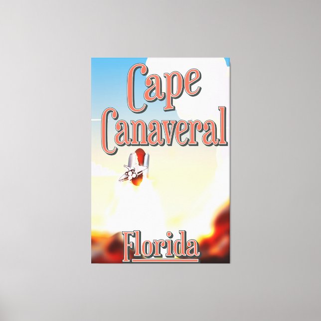 Cape Canaveral resebroschyr Canvastryck (Framsida)