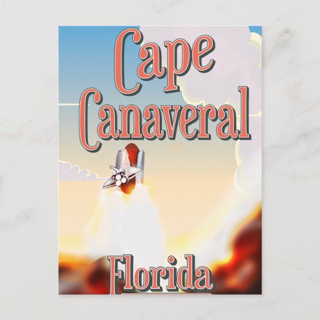 Cape Canaveral resemapposters Vykort (Framsida)