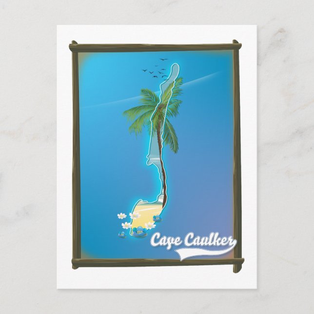 Cape Caulker Travel karta Vykort (Framsida)
