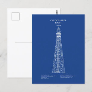 Cape Charles Lighthouse - Virginia - AD Vykort