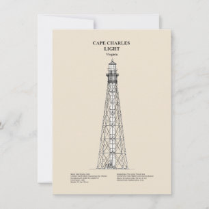 Cape Charles Lighthouse - Virginia - SBD Anteckningskort