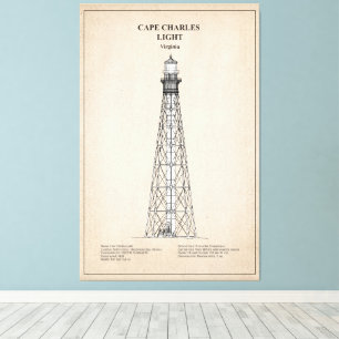 Cape Charles Lighthouse - Virginia - SBD Canvastryck